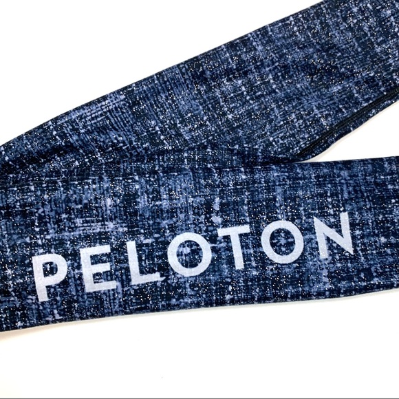 Wear it to Heart x Peloton Sz S High Rise Leggings Navy Tweed Foil Pants Small - Picture 9 of 9